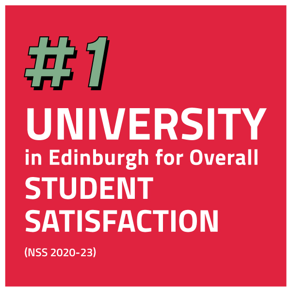 Number one university in Edinburgh for overall student satisfaction
