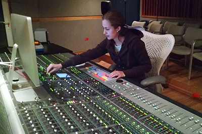 Janette Alle Tamer working on a soundboard