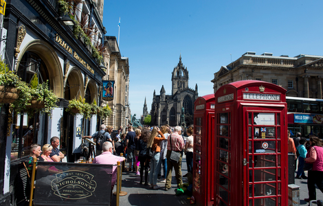 Edinburgh Royal Mile on a sunny day