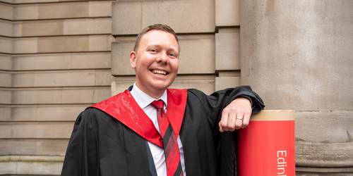 Craig Potter graduates from the first intake of Graduate Apprentices at Edinburgh Napier University.