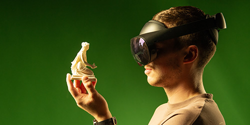 person wearing headset