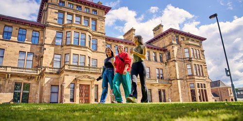 students walking at craiglockhart campus