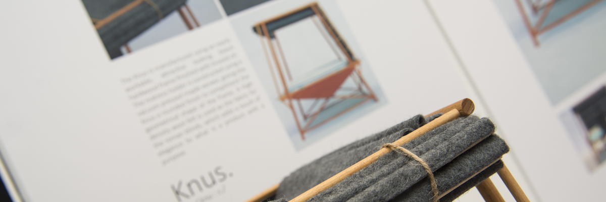 Student designs at the Creative Degree Show