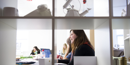 Students working in the Design Studio 