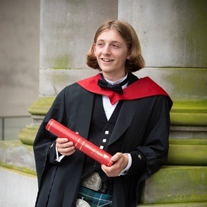 Sonny Scott with his degree
