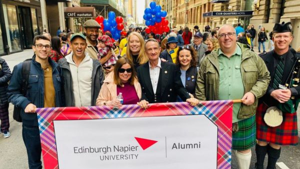 group of alumni attending an alumni event