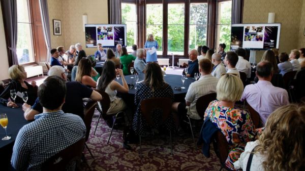 group of alumni attending an alumni event