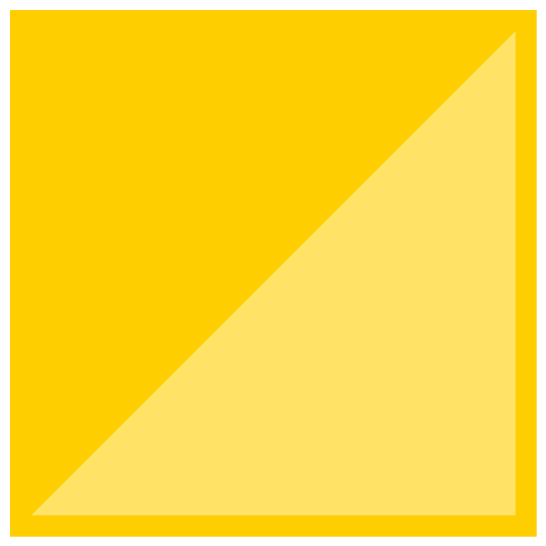 Yellow square with triangle graphic elements