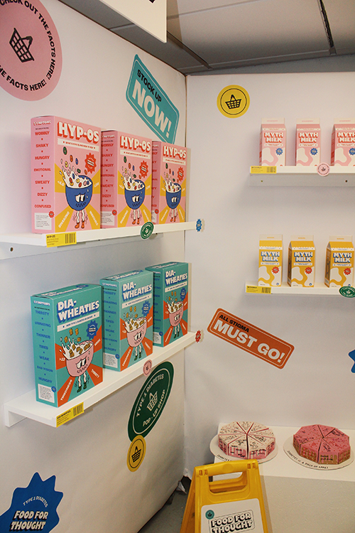 A close-up of some of the items on display as part of Food For Thought.