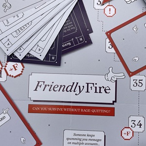 A close up shot of the graphics used in Lauren's Friendly Fire game