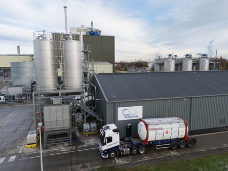 A tanker outside the Celtic Renewables refinery
