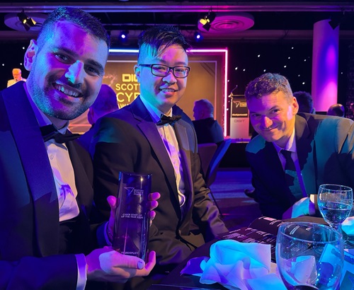 The TrueDeploy team celebrate success at the Scottish Cyber Awards 2025