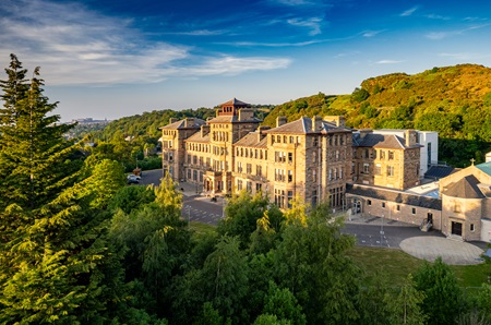 Edinburgh Napier University's Craiglockhart campus from the air