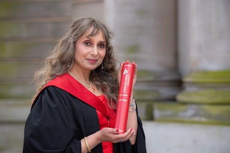 Shalu Madan with her degree