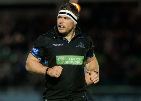 Scotland rugby international Alex Allan playing for Glasgow Warriors