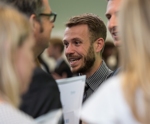 A man taking part in the European Sales Competition
