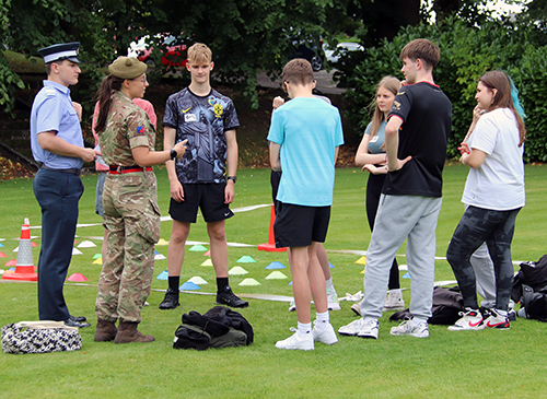 School pupils and Officer Cadets from UAS and OTC