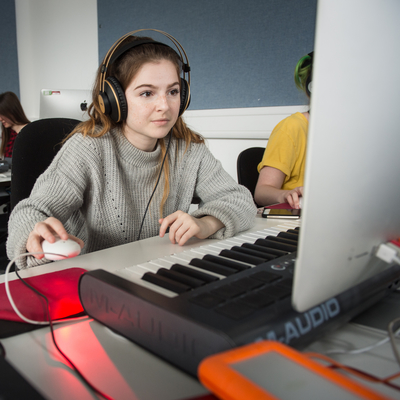 A student in the music department at Edinburgh Napier University