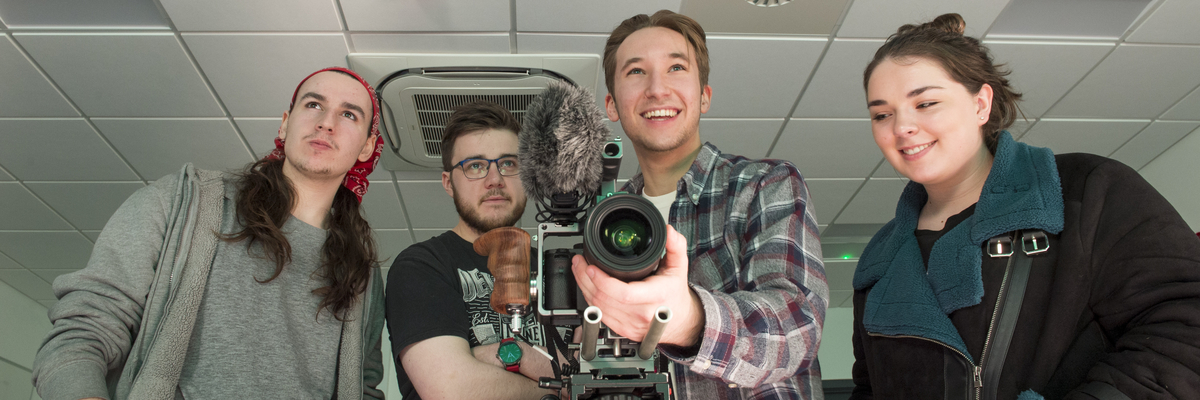 Television students in rehearsal | Edinburgh Napier University.