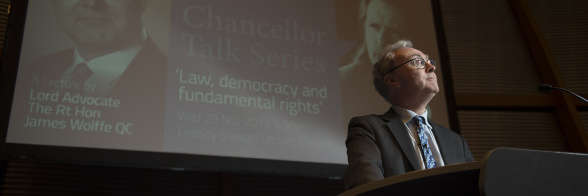 Lord Advocate James Wolffe QC lecture | Edinburgh Napier University.