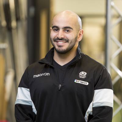 Break dancing rugby coach Uti Oussellam. 