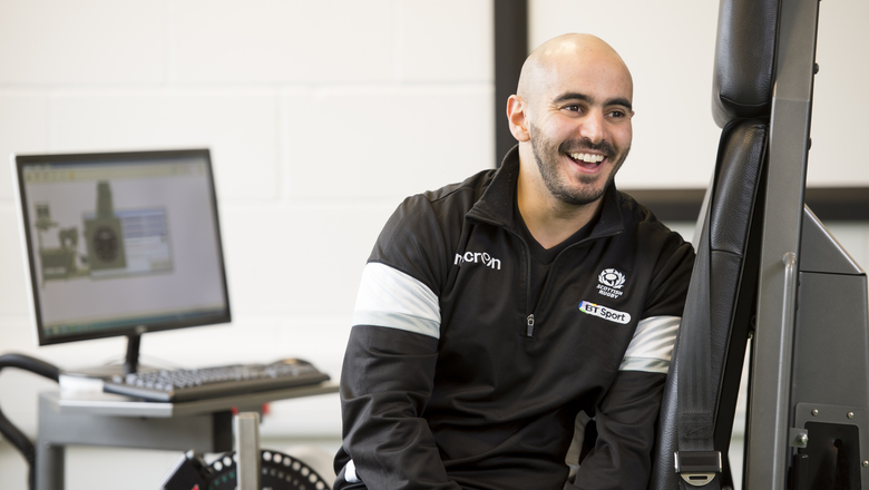 Break dancing rugby coach Uti Oussellam.