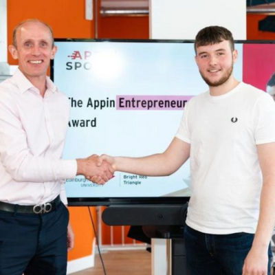 Picture showing Kael Begbie Inaugural winner of the Appin Entrepreneurial Award