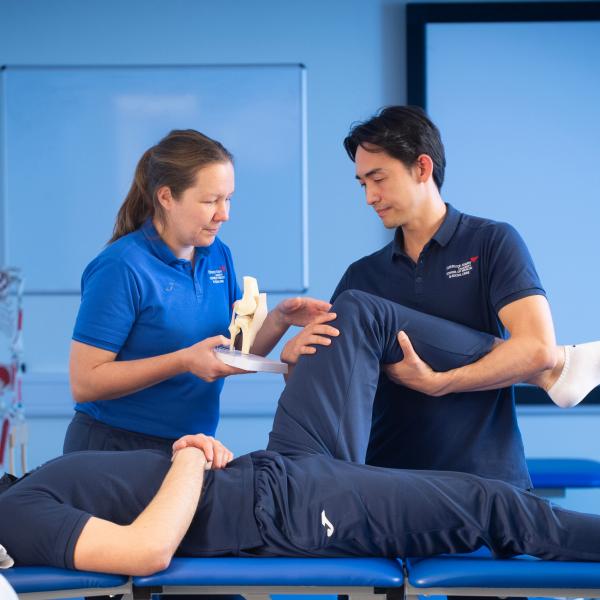 student with lecturer