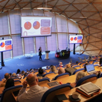 Lecturer at a conference