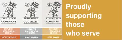 Gold Covenant logo image - Proudly supporting those who serve 